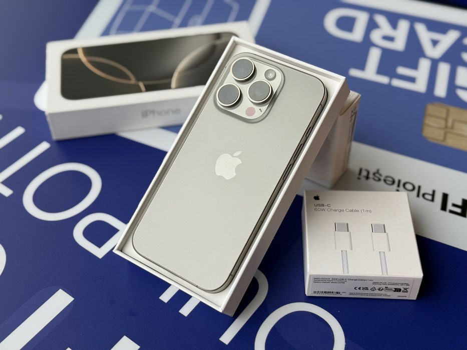 iPhone 16 PRO Natural Titanium 128GB Neverlocked Garantie 2025 Ca NOU