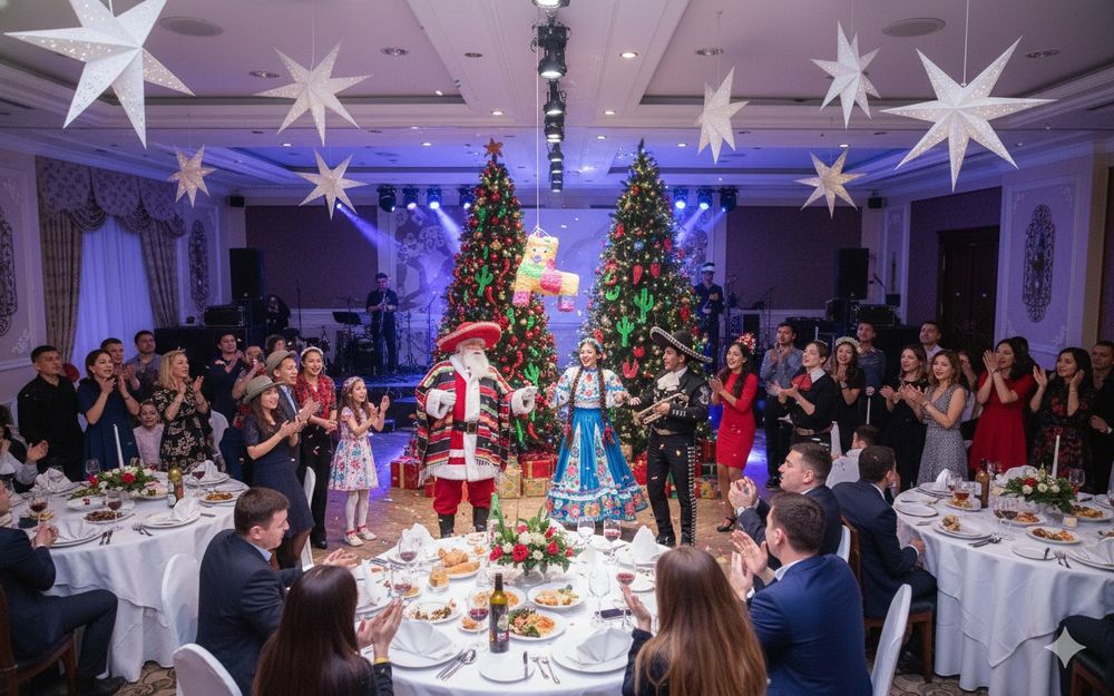 Шоу на Новый год приключения Санта Клауса и Снегурочки в Мексике