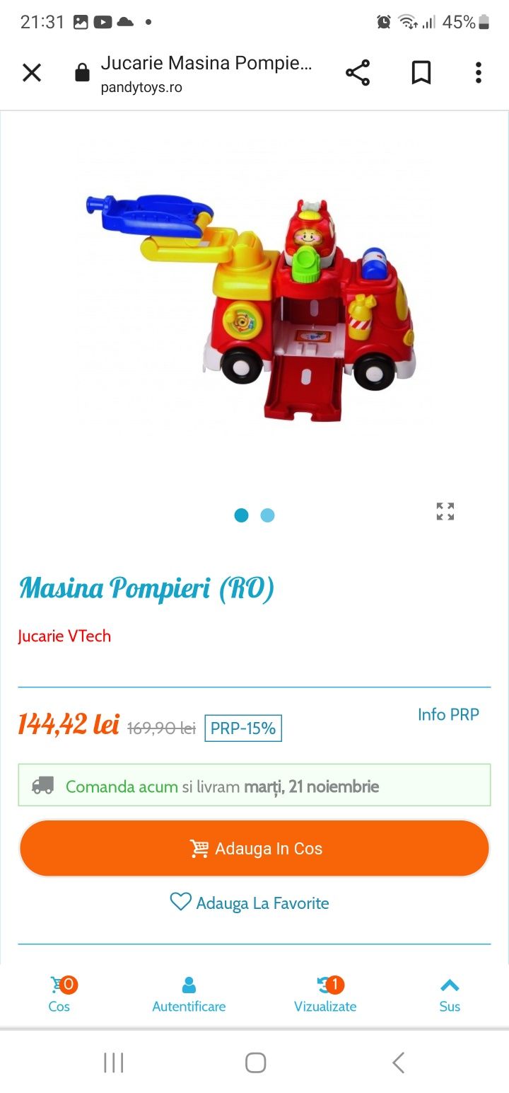 Statie pompieri Vtech EN