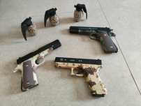 Pistol cu bile colt sau Glock Airsoft Gun Arc-spring +  bile abs 500