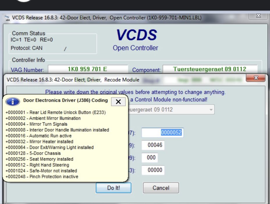Diagnozā pt codari adaptari activari  functii vcds ista audi,vw bmw et