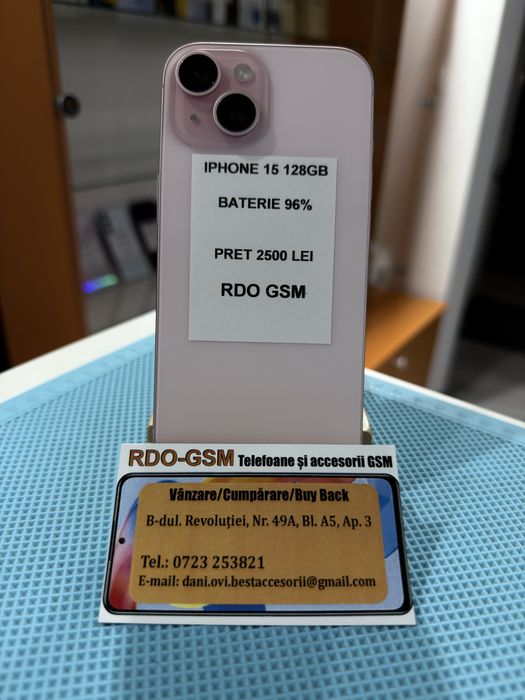 Iphone 15 128gb Roze/Neverlock/Garantie