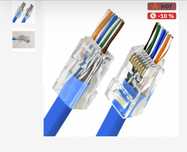 Rj45 pass trough конектори 100бр