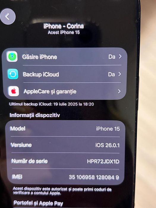 Iphone 15 128Gb negru