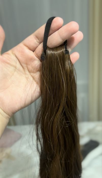 Накладные волосы косички и хвост