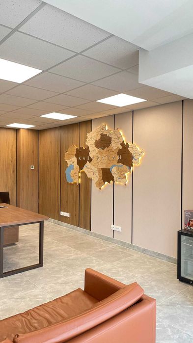 Карта Казахстана из дерева на стену это ИДЕАЛЬНЫЙ ПОДАРОК коллегам