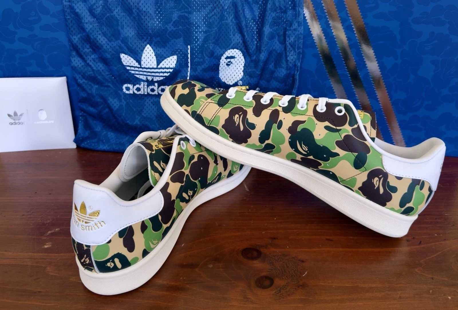 Оригинални кецове *ADIDAS STAN SMITH & BAPE 30th ANNIVERSARY* EU40 -48