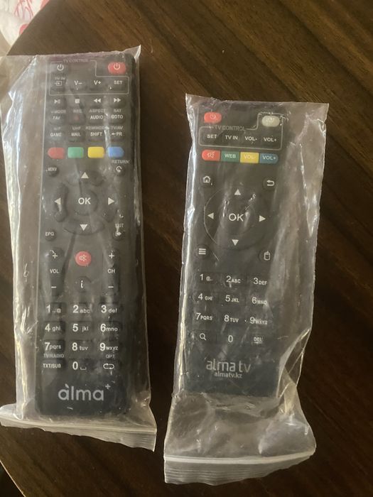 Пульт от приставок алма Тв, новые.