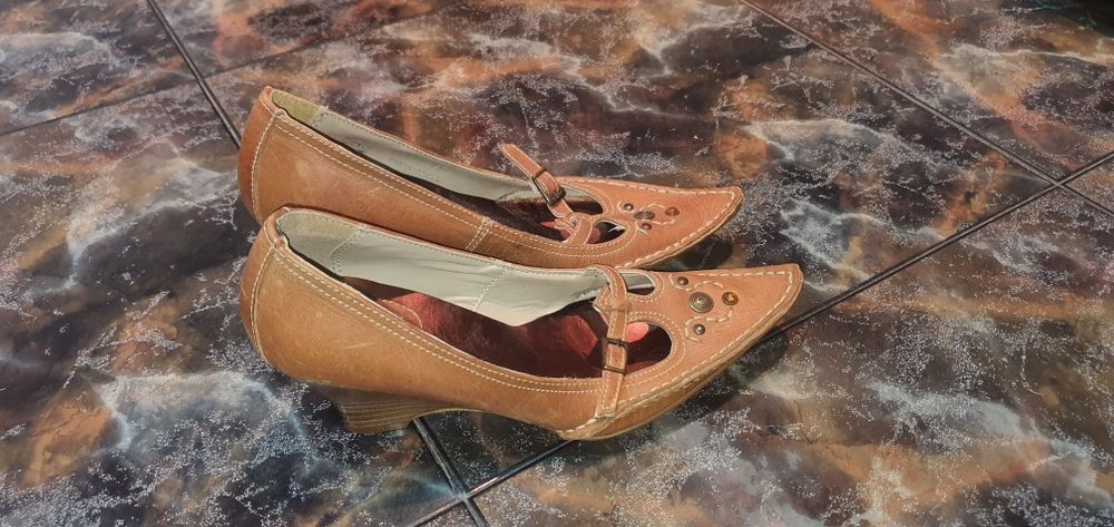 Pantofi piele naturala,model oriental - NOI