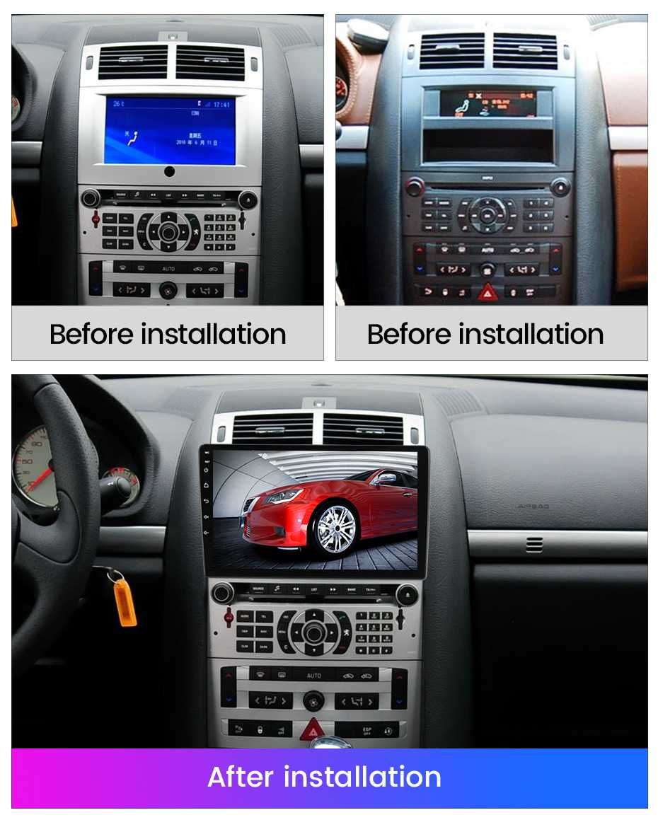 Navigatie Android 13 Peugeot 407 2004 - 2011 1/8 Gb CarPlay + CAMERA