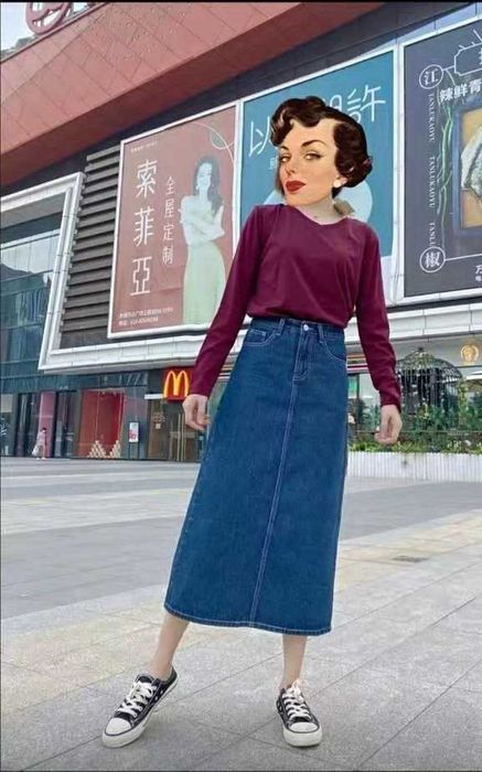 Джинсовая юбка новый