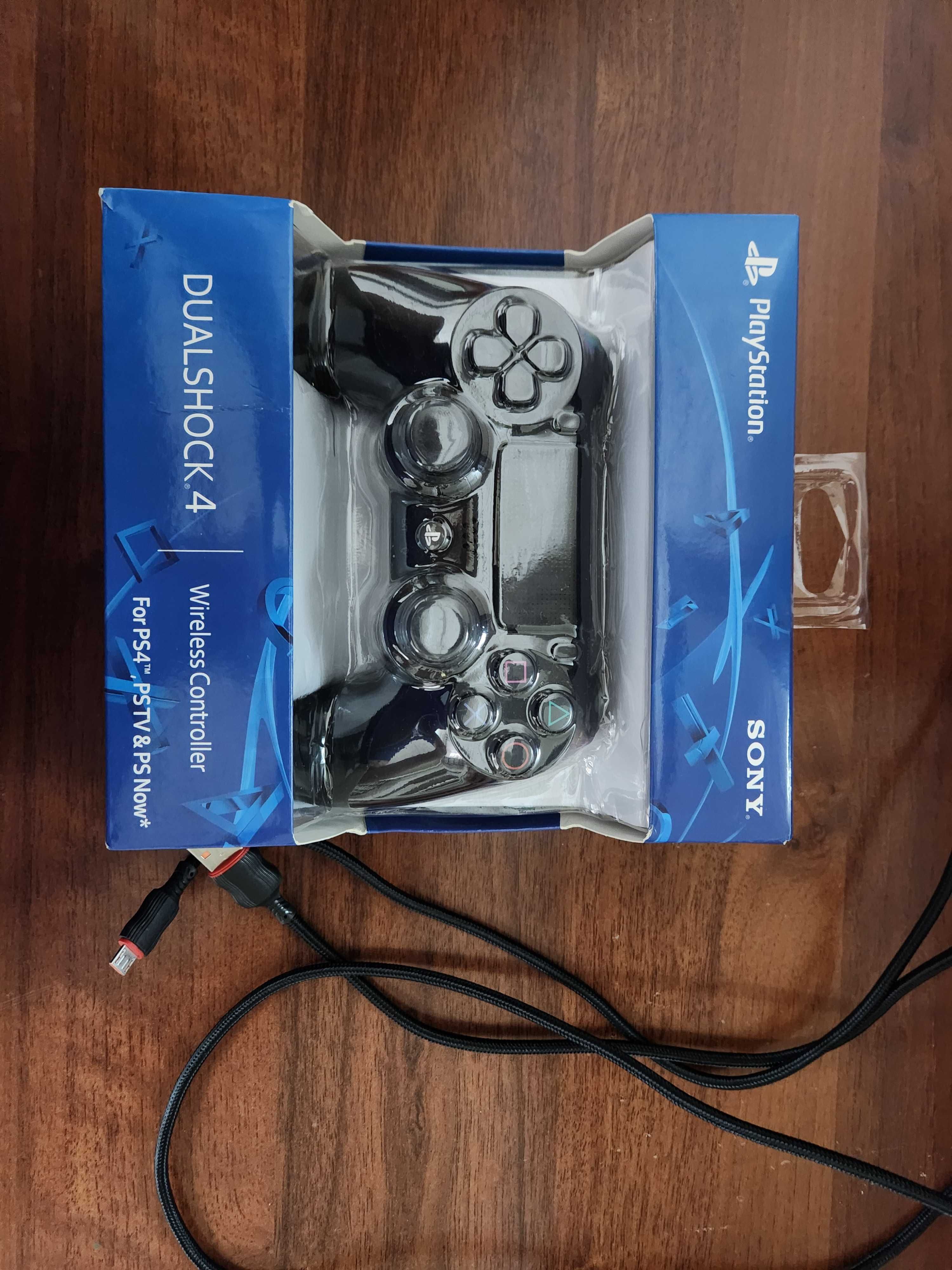 Джойстик PS4 original+зарядный кабель