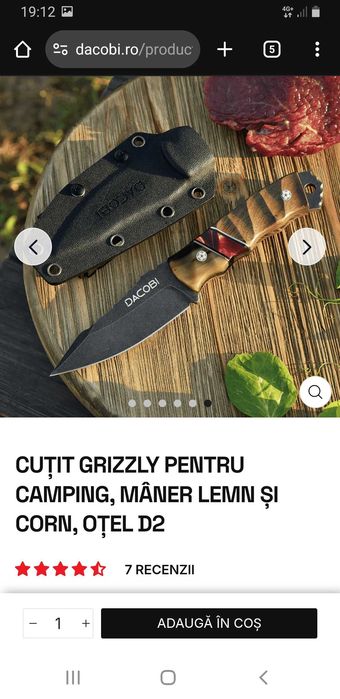 Cutit Grizzly pentru camping