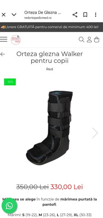 Orteza Walker glezna Copii L ( 27-29 )