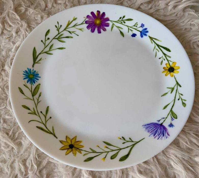 Ръчно рисувани луксозни чинии от френски порцелан