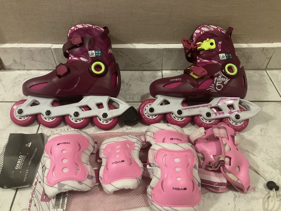 Ролери OXELO 30-32 +предпазен комплект