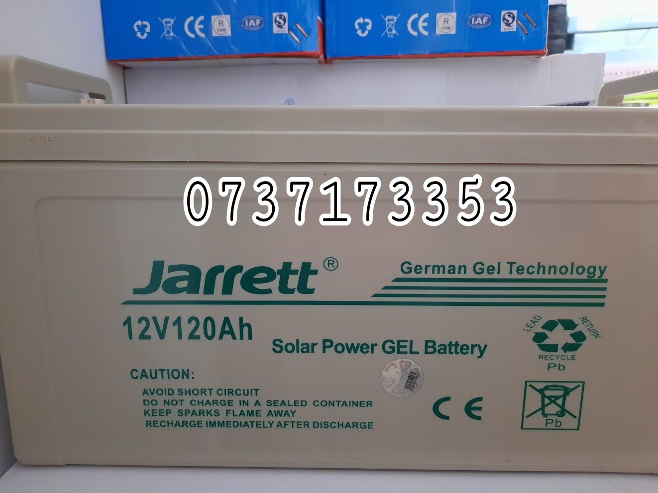JARRETT baterie solara 12V- 120 Ah 150 Ah 200 Ah acumulator cu gel