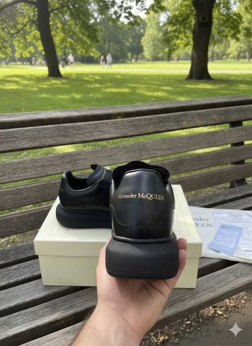Adidasi Alexander Mc Q u e e n Full Negru - Premium - Piele Full Box