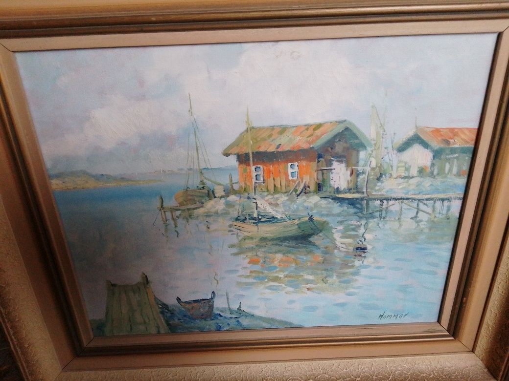 Vand tablou pictura in ulei semnat Hammar 50x40 cm