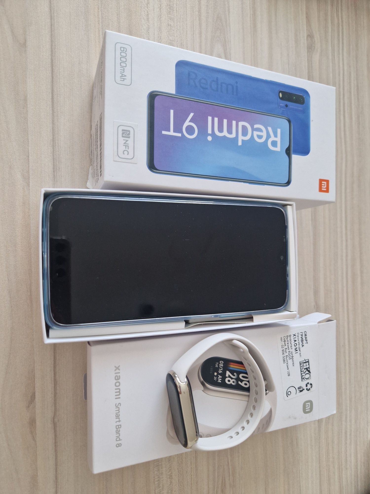 XIAOMI redmi 9T и XIAOMI smart band 8