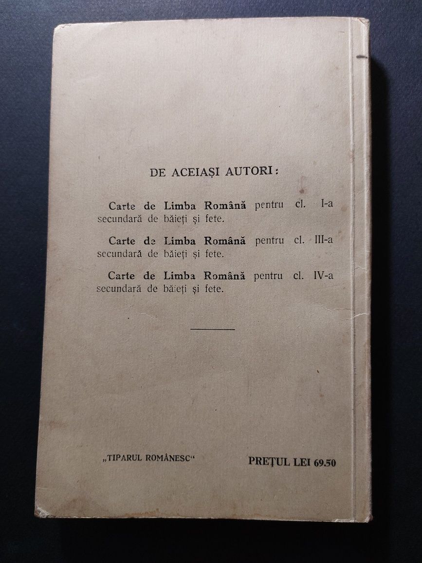 Carte de Limba Română 1929