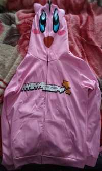 Hanorac roz Kirby cu fermoar full zip up hoodie