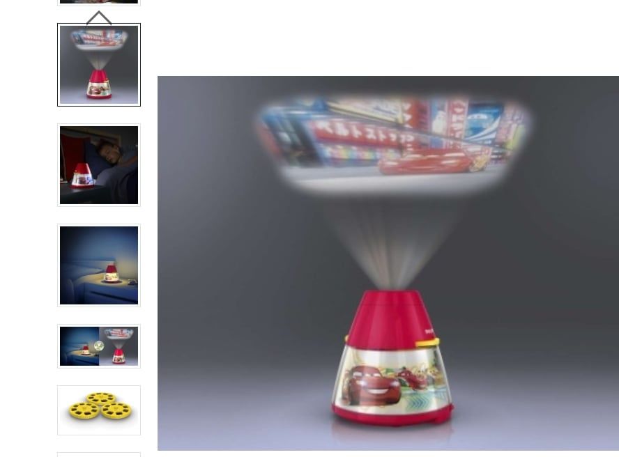 Нощна LED лампа и прожектор Philips, Disney Pixar Cars,