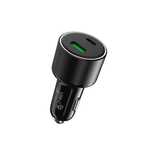 Încărcător auto 100W, USB-C & USB-A, Fast Charge, iluminare ambientala