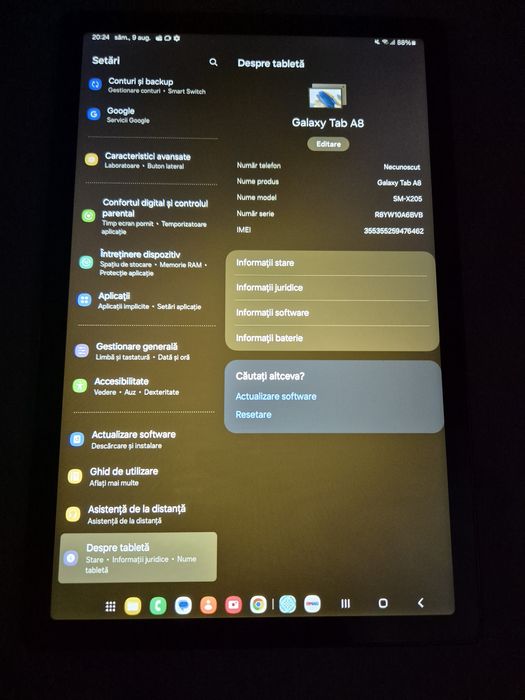 Tableta Samsung A8 SM-X205  32GB  4G + Wi-fi