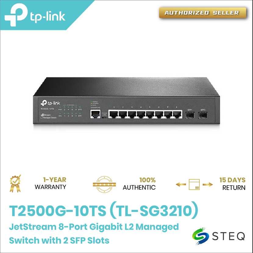 Управляемый Коммутатор TP-Link T2500G-10TS (TL-SG3210) 8-порт(Switch)