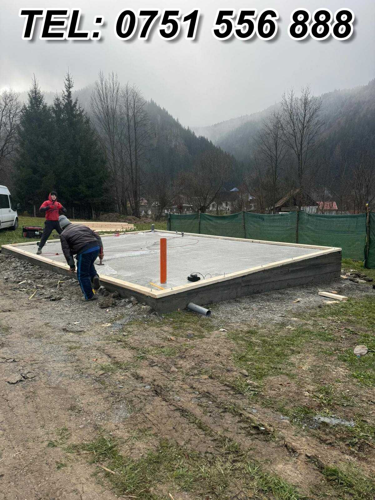 Casa din structura de lemn si cabane A-Frame