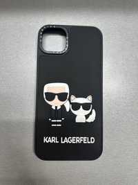 3D Калъф Karl Lagerfeld - Karl and Choupette, iPhone 14 Plus, черен