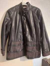 Турецкая женская  кожанная куртка, размер 6 XL, подходит на 56-58 разм