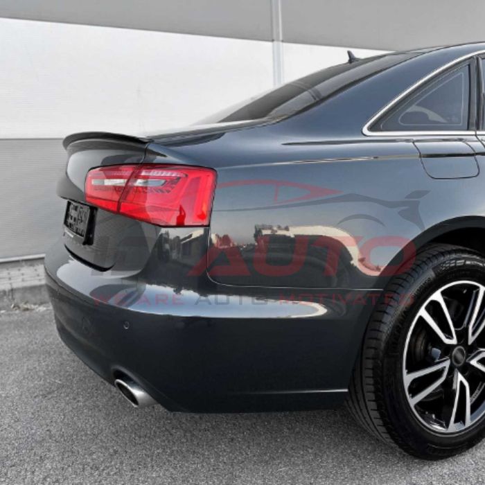 Спойлер лип за багажник на Audi A6 C7 Sedan (2011–2018), черен гланц