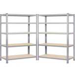 Raft metalic cu 5 polite, cadru otel galvanizat, polita MDF