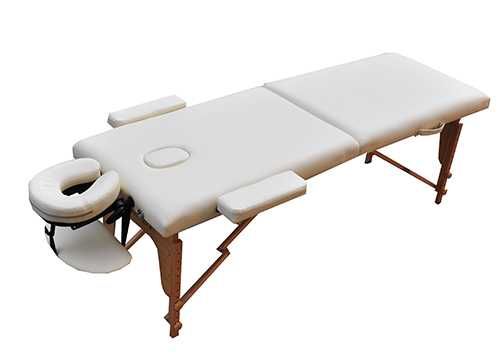 Преносима масажна кушетка Zenet ZET-1042 размер S, Дървена, кремава