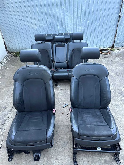 Interior S-Line Recaro Audi Q7 2006–2015–full electric   memorii–piele