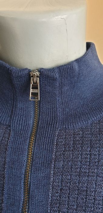 Hugo Boss Elfonso Wool Half Zip XL ОРИГИНАЛ! Мъжкa Жилетка  с 3/4 Цип!