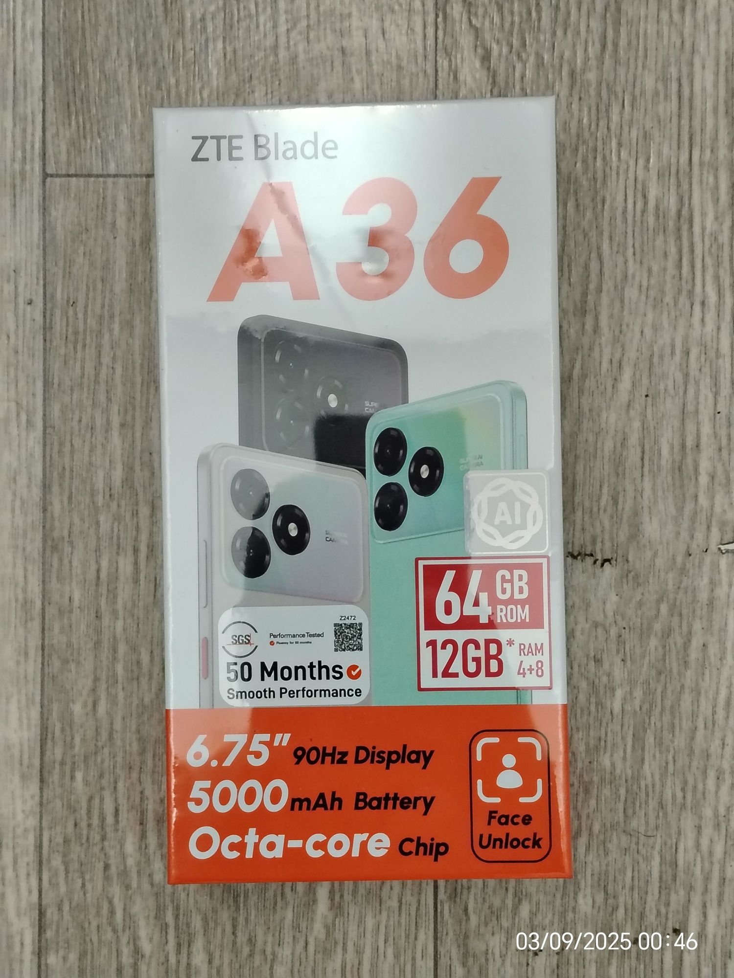 ZTE BLADE A36, 4/64. RED/0-0-12/0-0-24