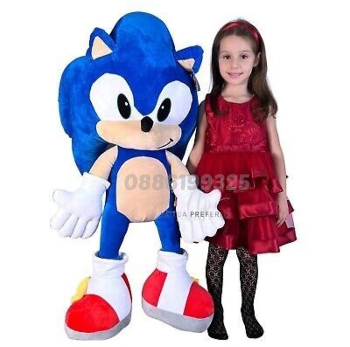 Голяма плюшена играчка Соник, 20/120см, Плюшена играчка Соник Sonic