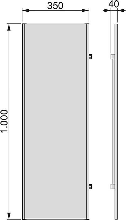 Oglinda pt mobilier interior reglabila Gri metalic – Emuca