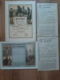 Diploma certificat acte documente vechi Germania 1920