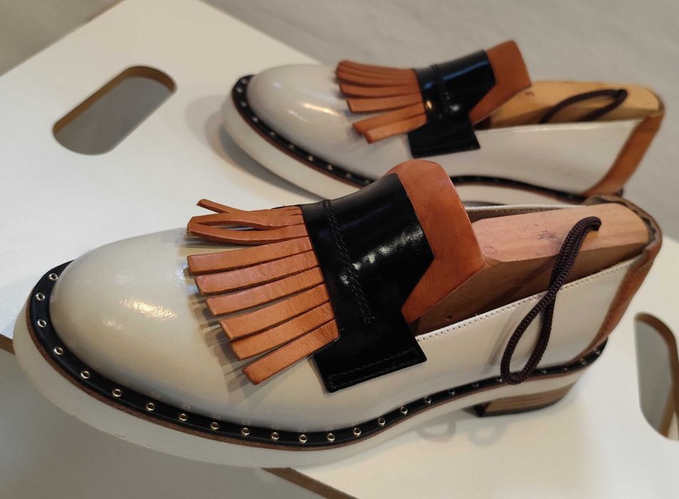 Pantofi mocasini 36.5 loafer Vic Matie piele naturala lustruita