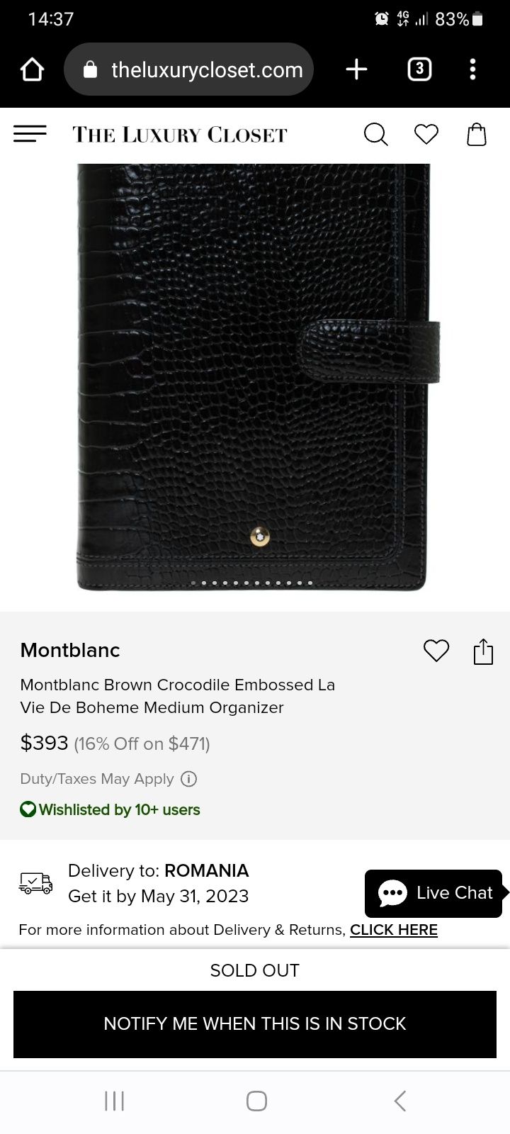 Mont Blanc Mapa Organizer