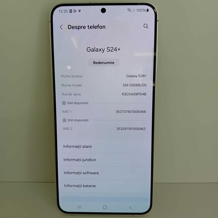 Samsung S24 Plus 5G 12/512GB (Ag8 Tudor1/B73061) – Garantie 2 Ani!