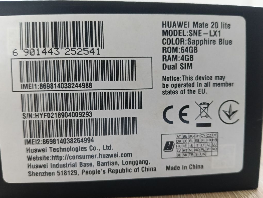 Huawei Mate 20 lite Midnight Blue