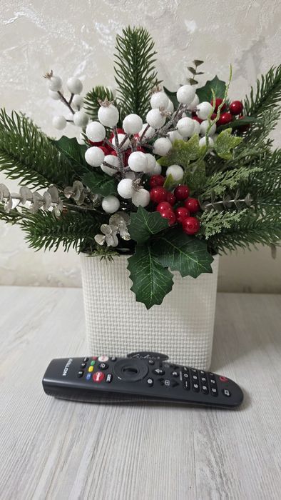 Новогодний букет композиция экибана