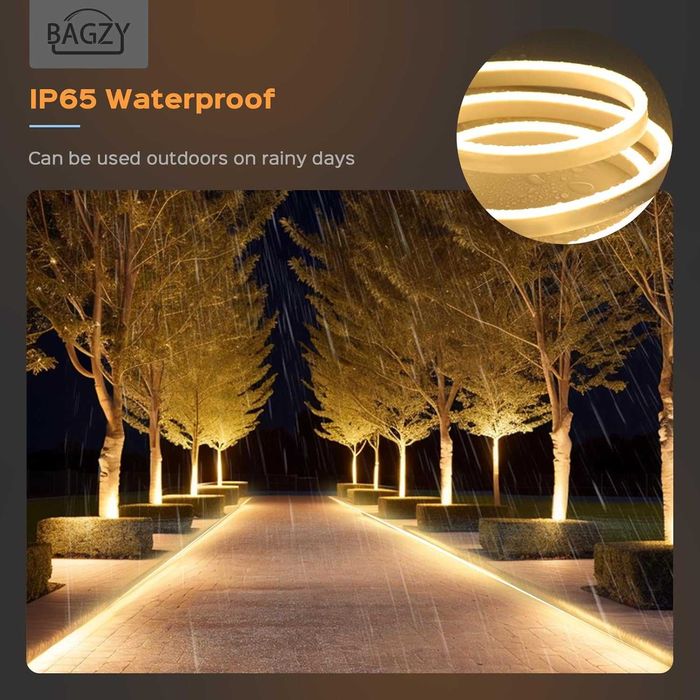 Banda LED Neon BAGZY 2m Exterior Interior 230V 120 LED/m Natural Alb