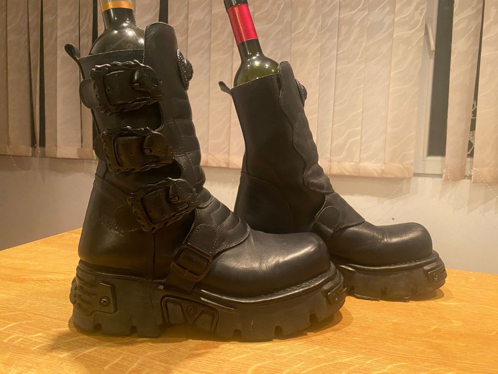 New Rock boots ghete cizme moto biker piele opium militar reactor