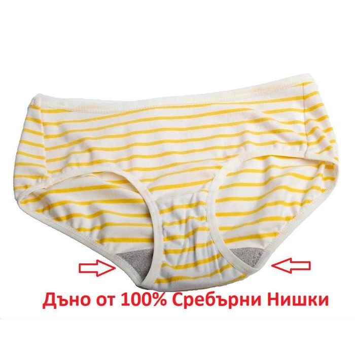 Антимикробно Дамско Бельо без мирис Дишащо Дъно от 100% Сребърни Нишки